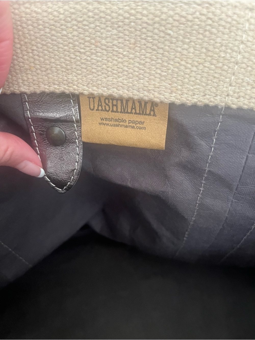 UASHMAMA GIULIA GLOSSY TOTE BAG - Picture 2 of 6
